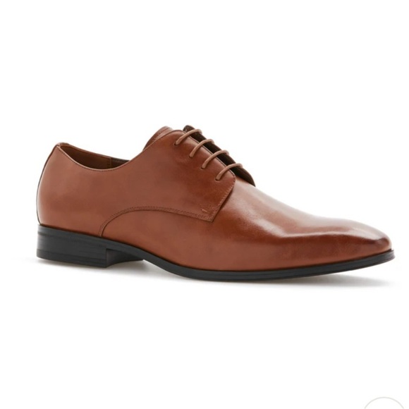 Perry Ellis Portfolio Randall Men\'s Brown Leather Dress Shoes sz 8.5 nwb